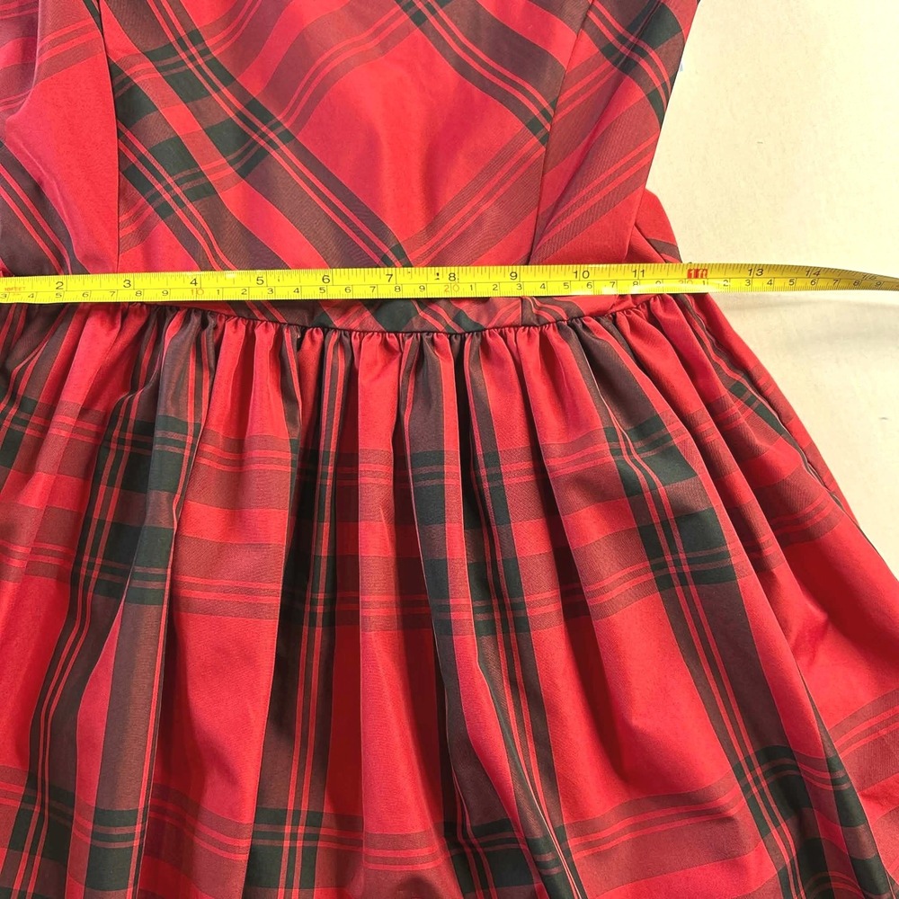 Polo Ralph Lauren Girls Red Black Plaid Taffeta Holiday Dress Size 12 - Picture 6 of 9